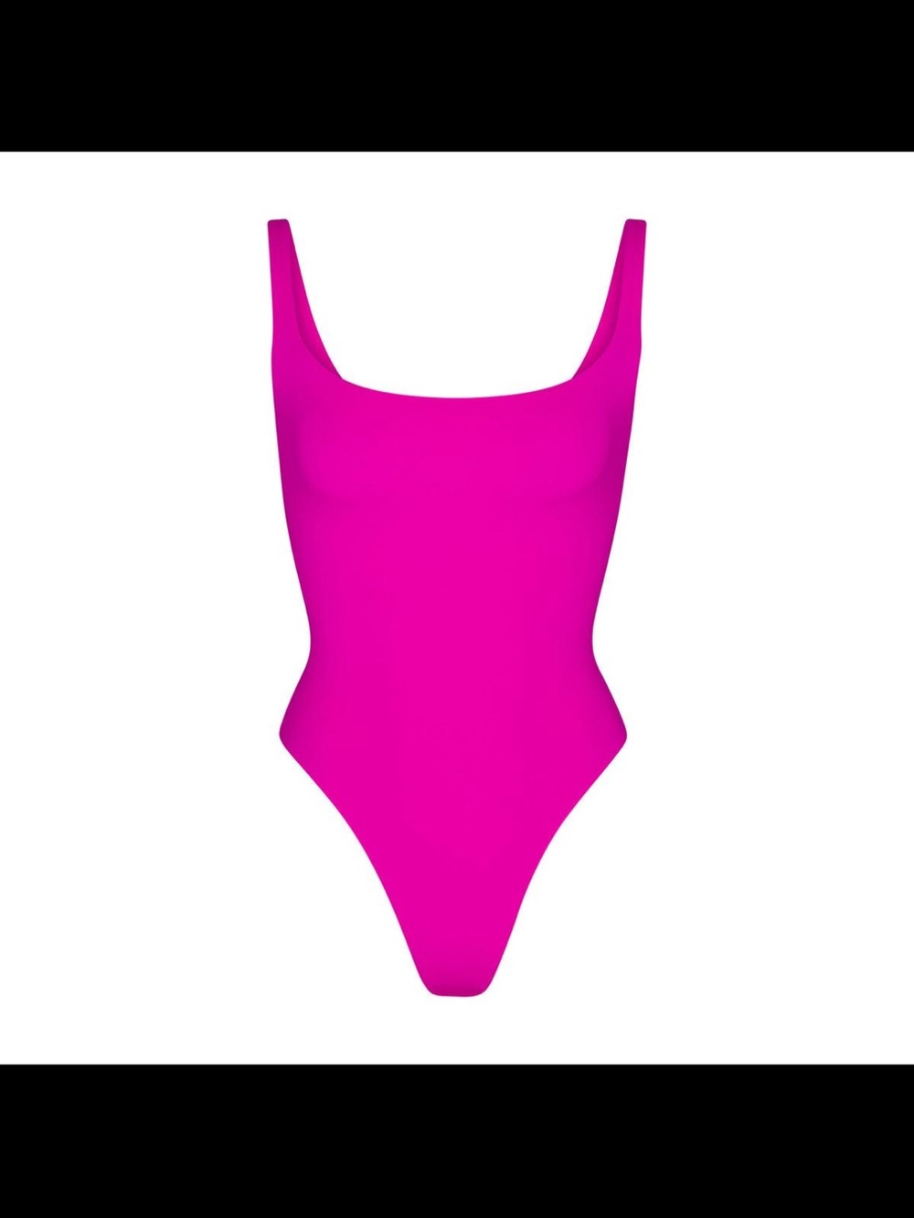 Skims Fuchsia Square Neck Bodysuit